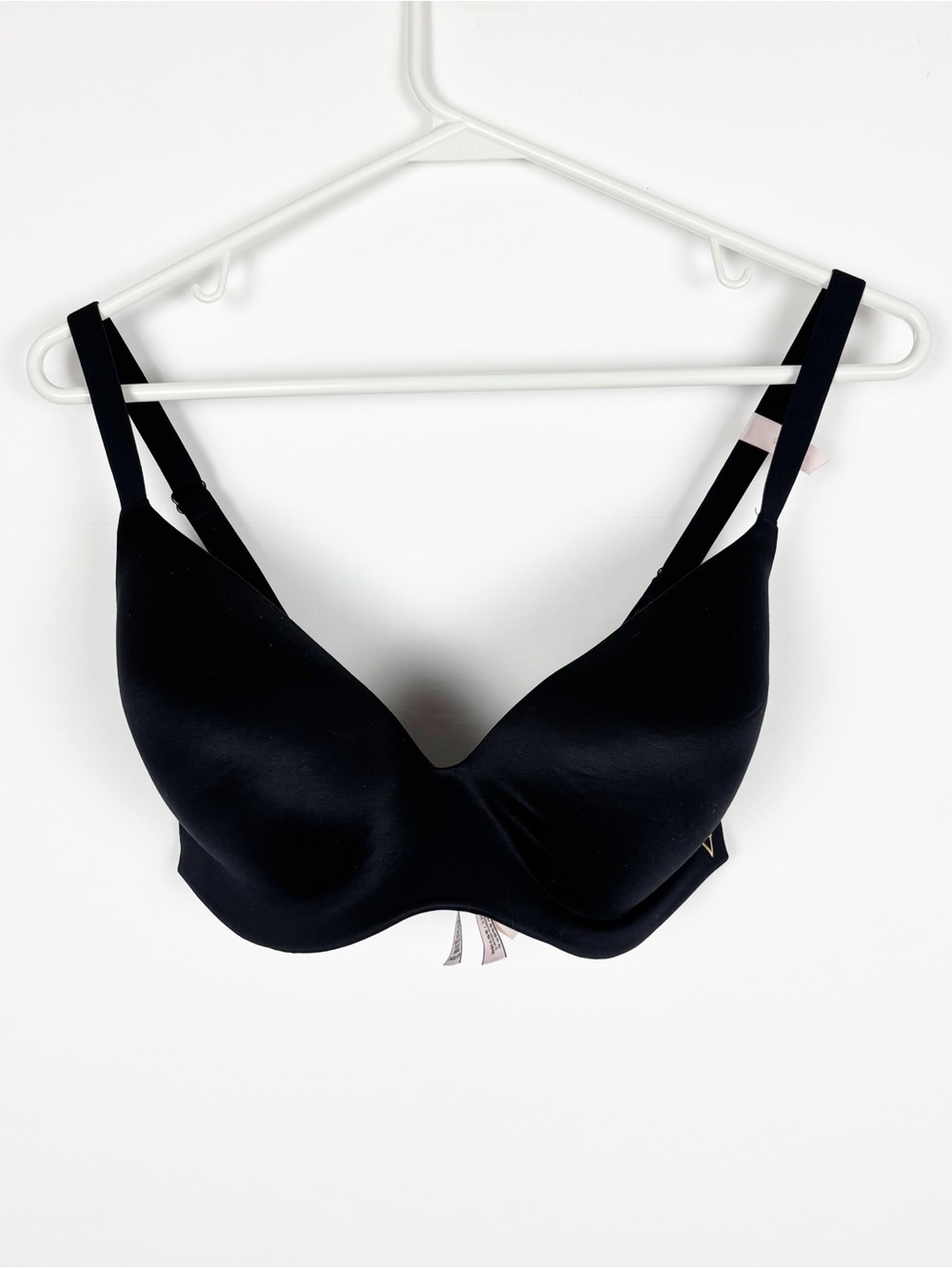 Victoria’s Secret Perfect Coverage Bra Black Lightly Lined Size 34DD